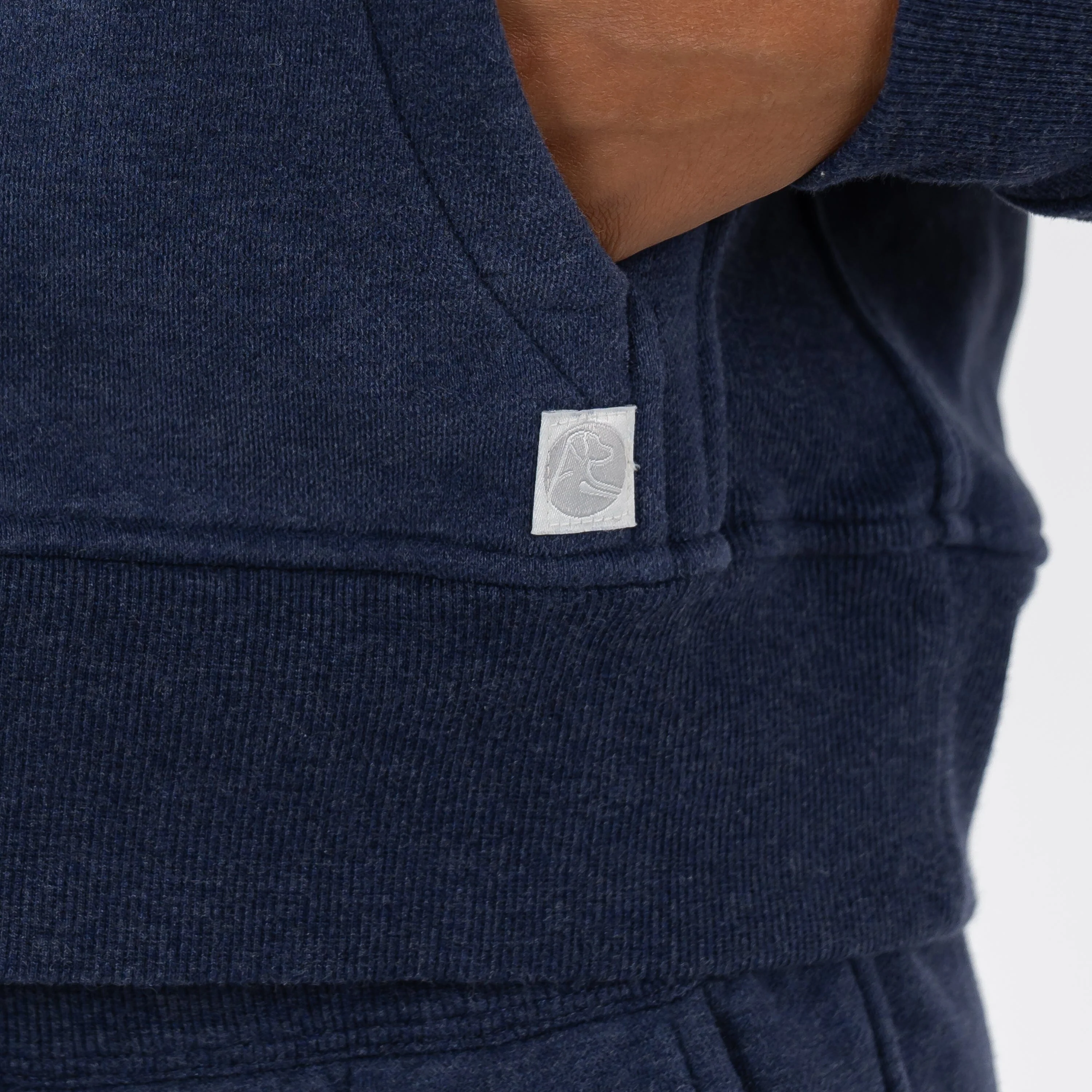 Clarity Collegiate Half-Zip Hoodie - Georgetown | Heather - Fleet Navy - GTWN 3 GREY - Image 5