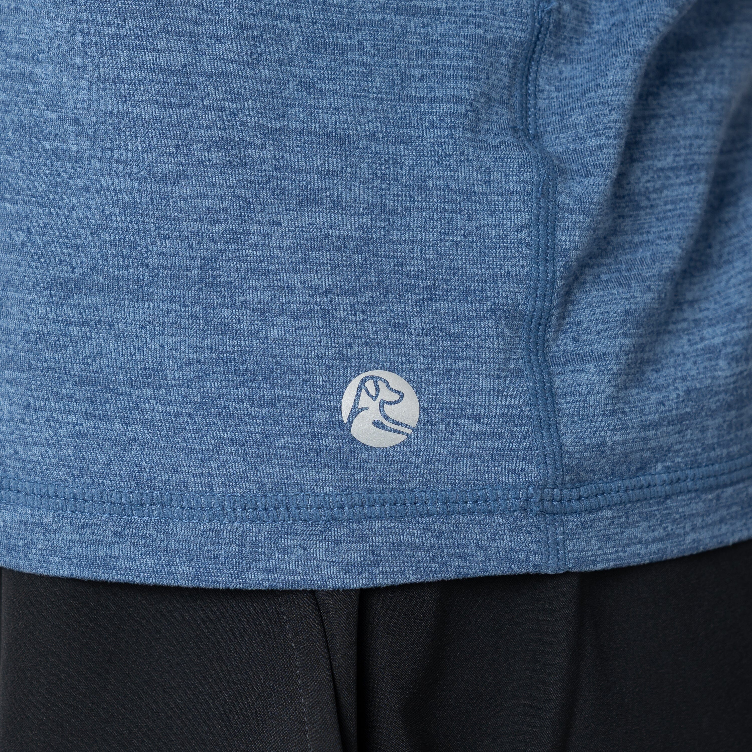 Drift Performance Long Sleeve Tee | Heather - Coastal Blue/Potomac Blue - Image 3