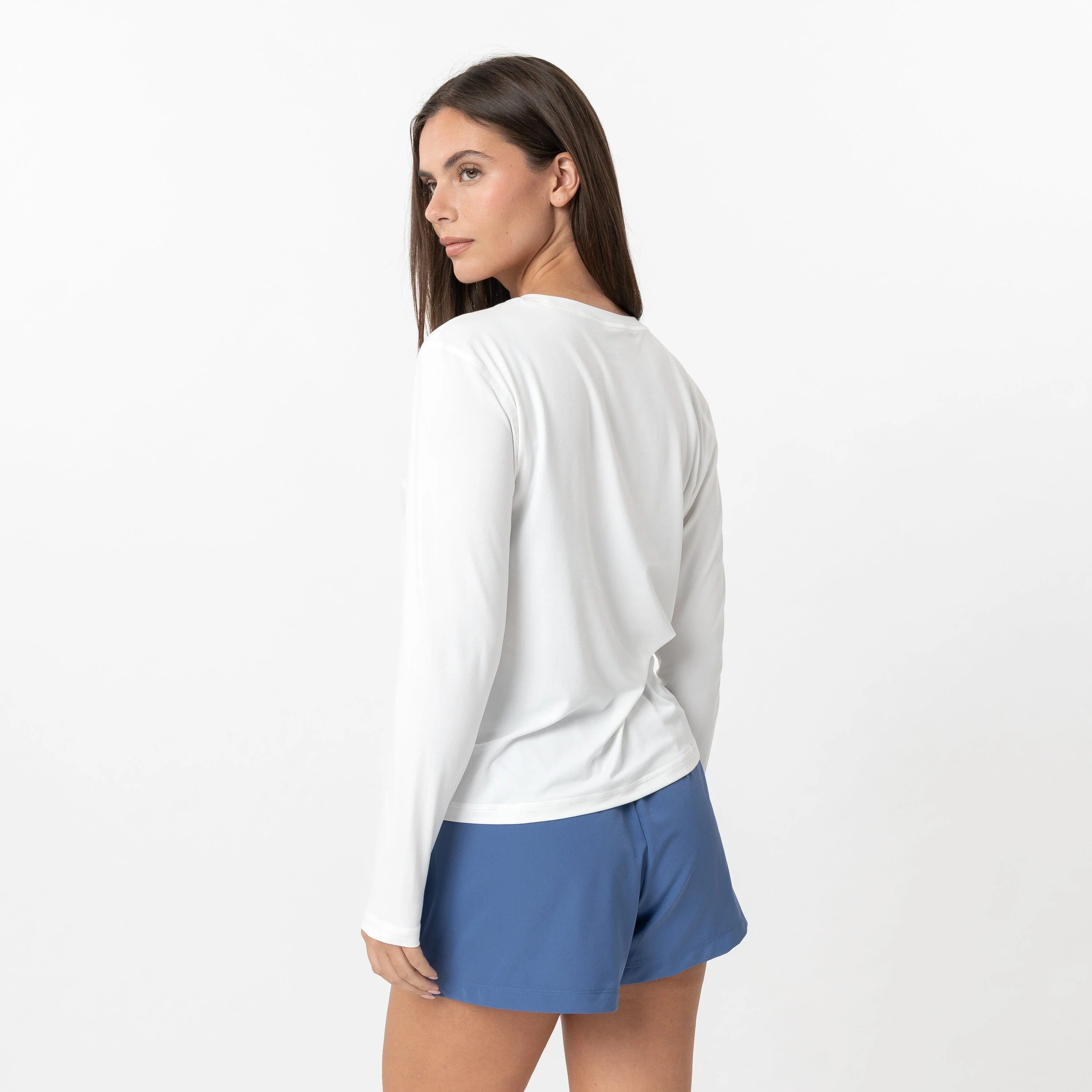 Drift Performance Long Sleeve Tee | Solid - White - Image 2