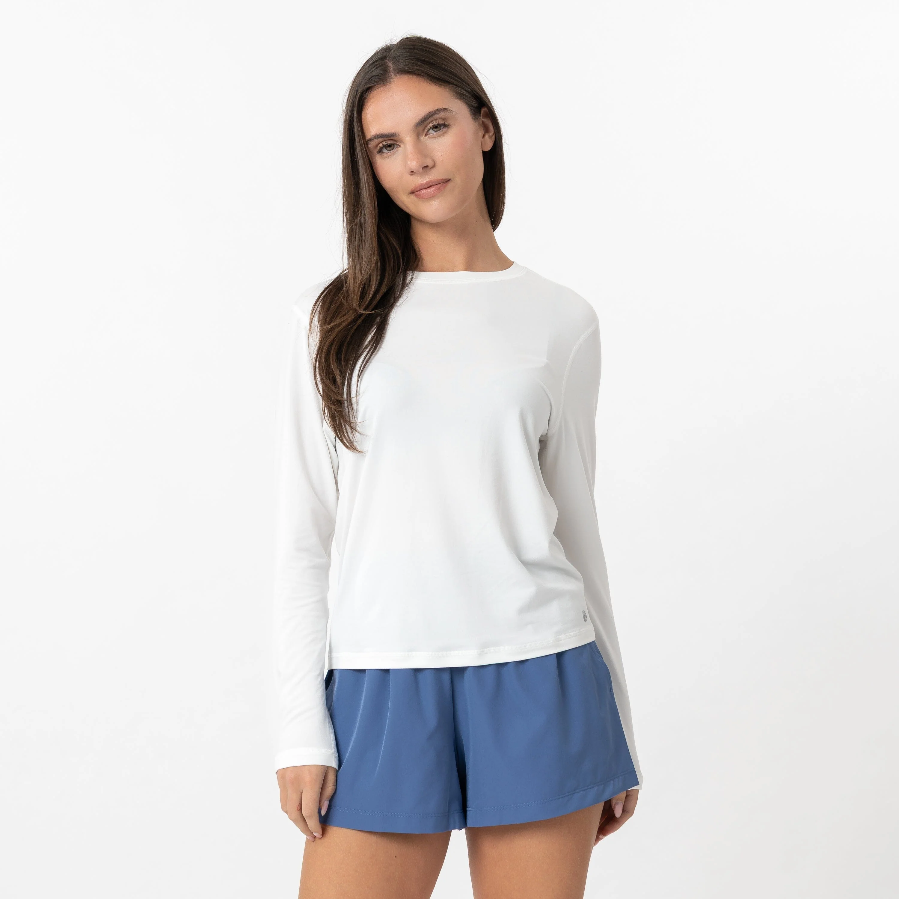 Drift Performance Long Sleeve Tee | Solid - White - Image 4
