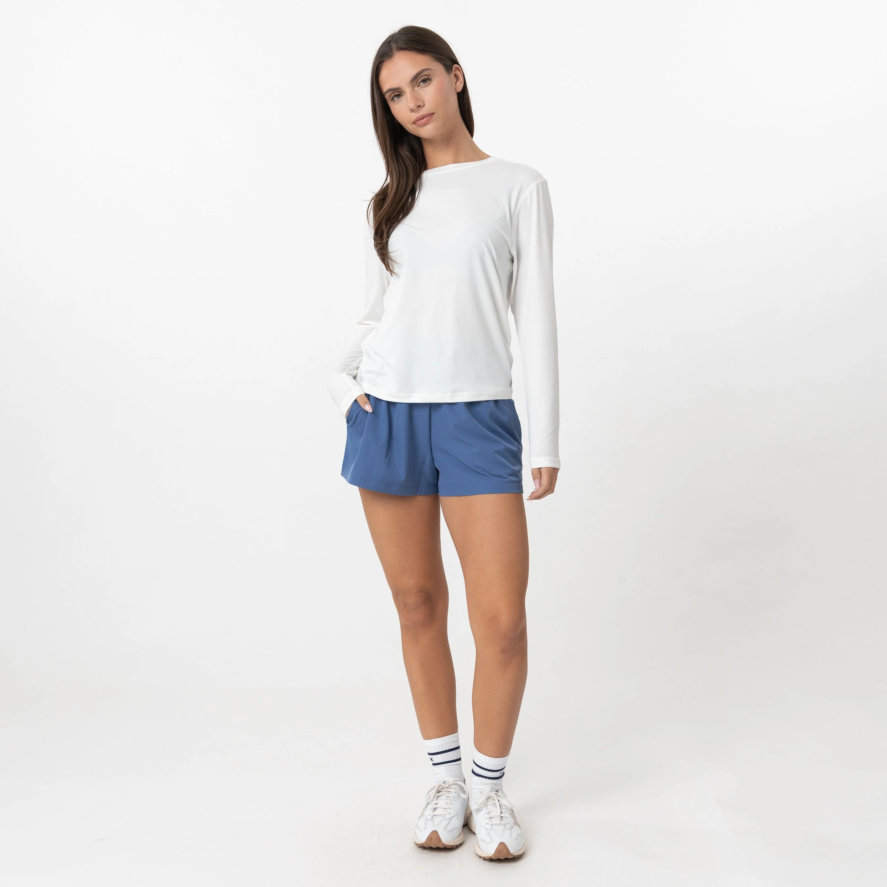 Drift Performance Long Sleeve Tee | Solid - White - Image 5