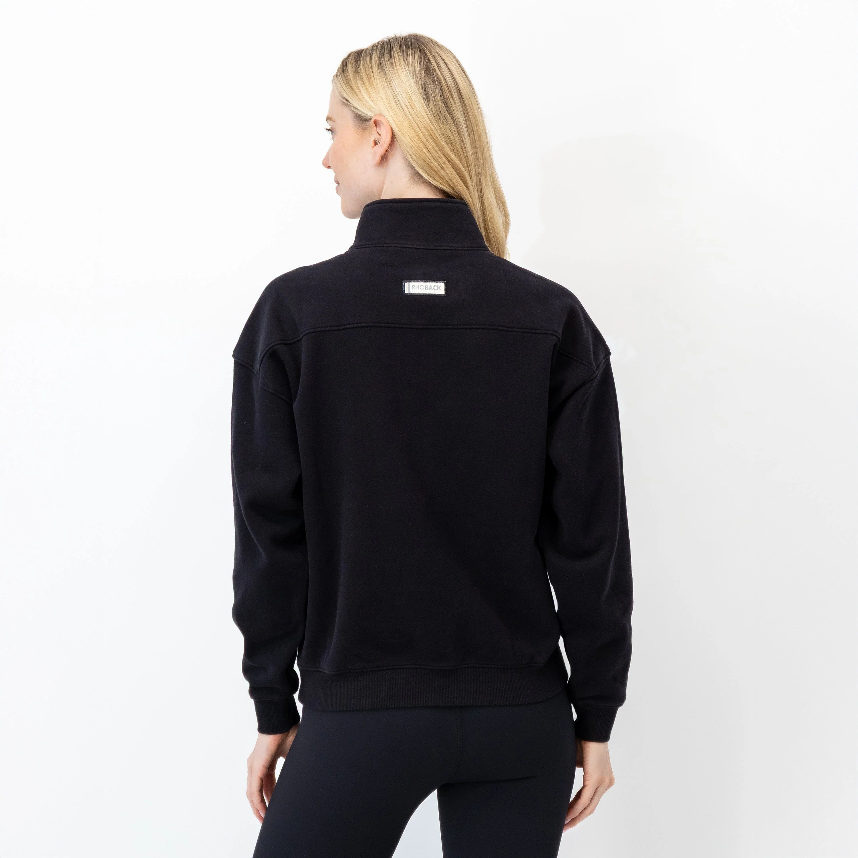 Serenity Half-Zip | Solid - Midnight Black - Image 3