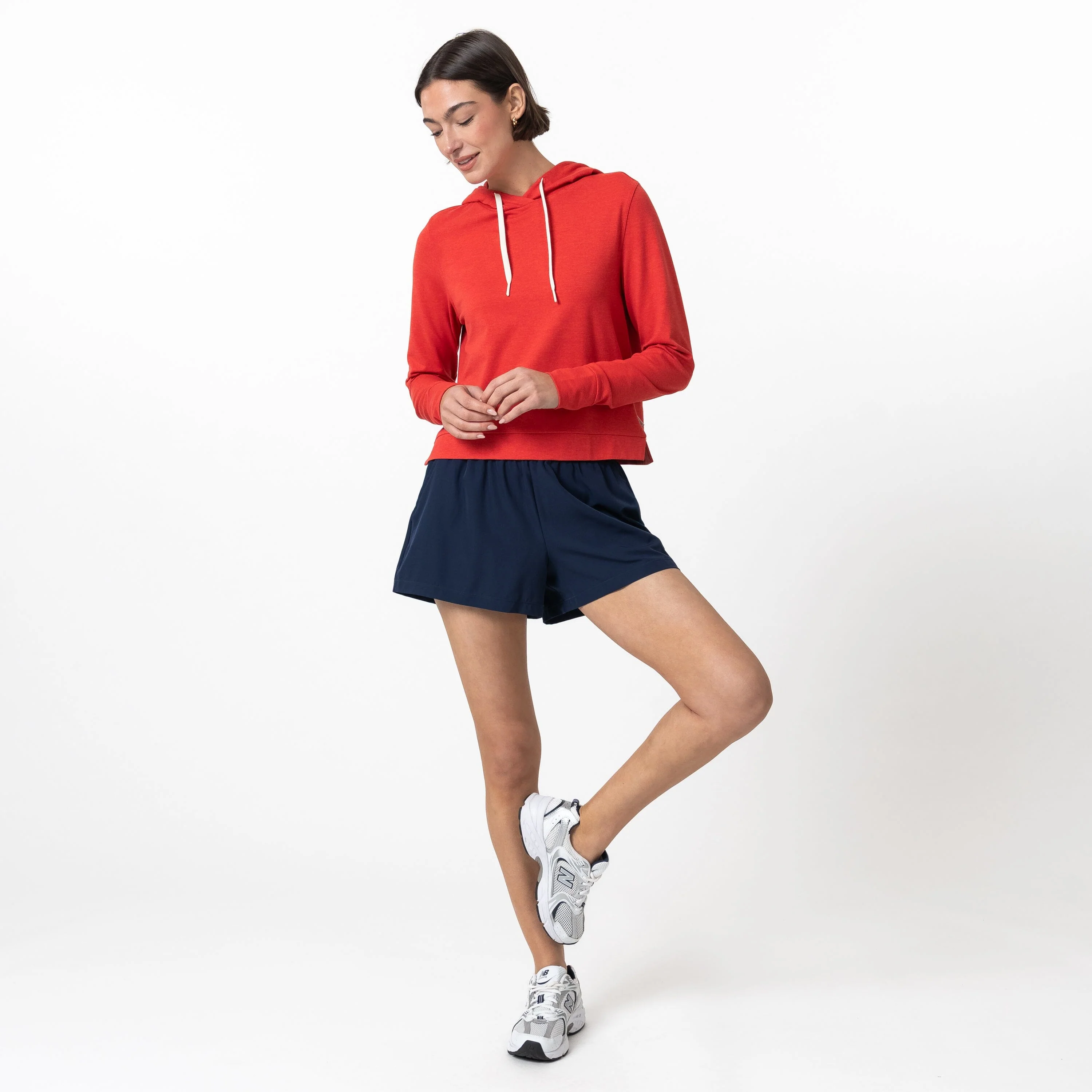 Tempo Performance Hoodie | Heather - Poppy Red/Classic Red - Image 7