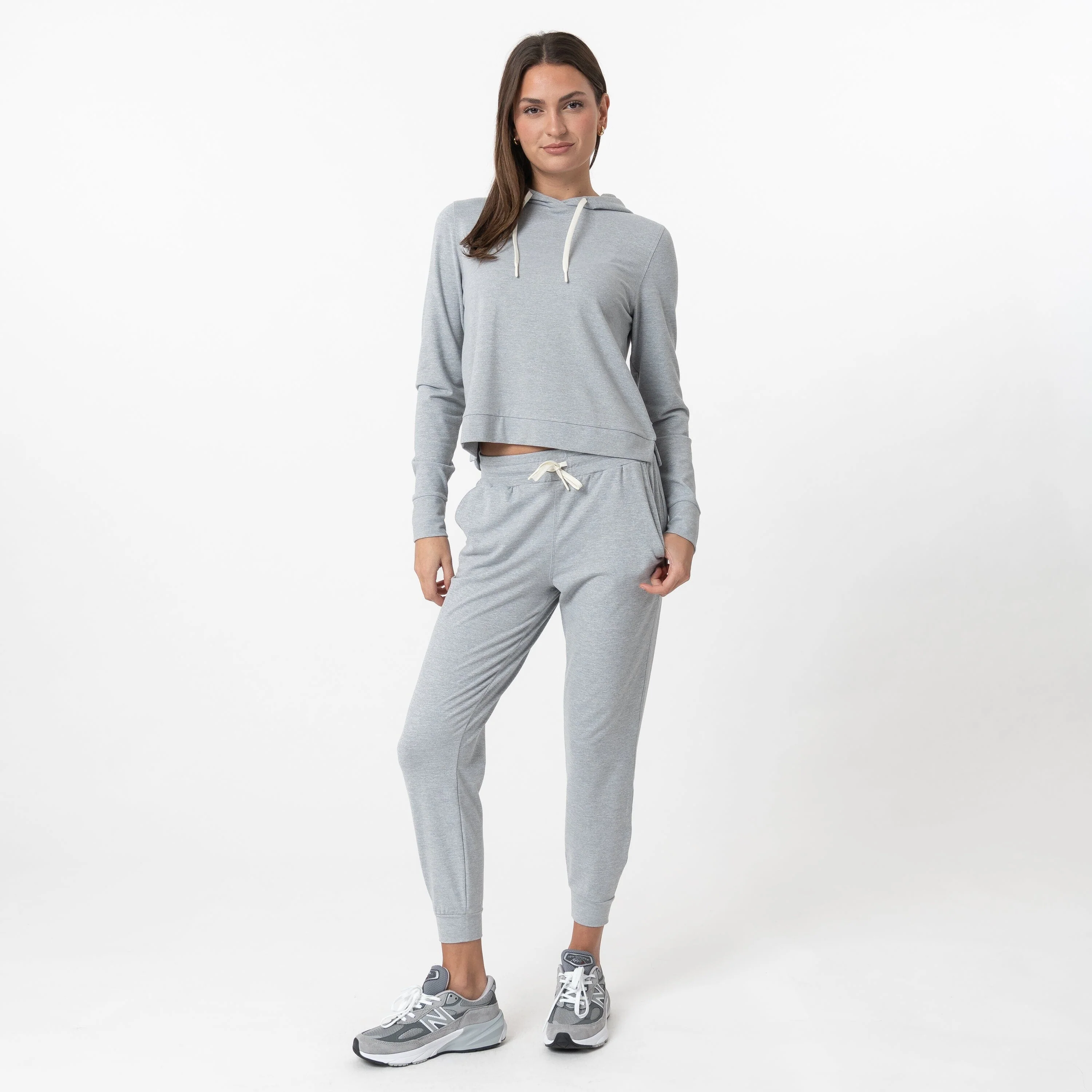 Tempo Performance Hoodie | Heather - Stainless Steel/White - Image 6