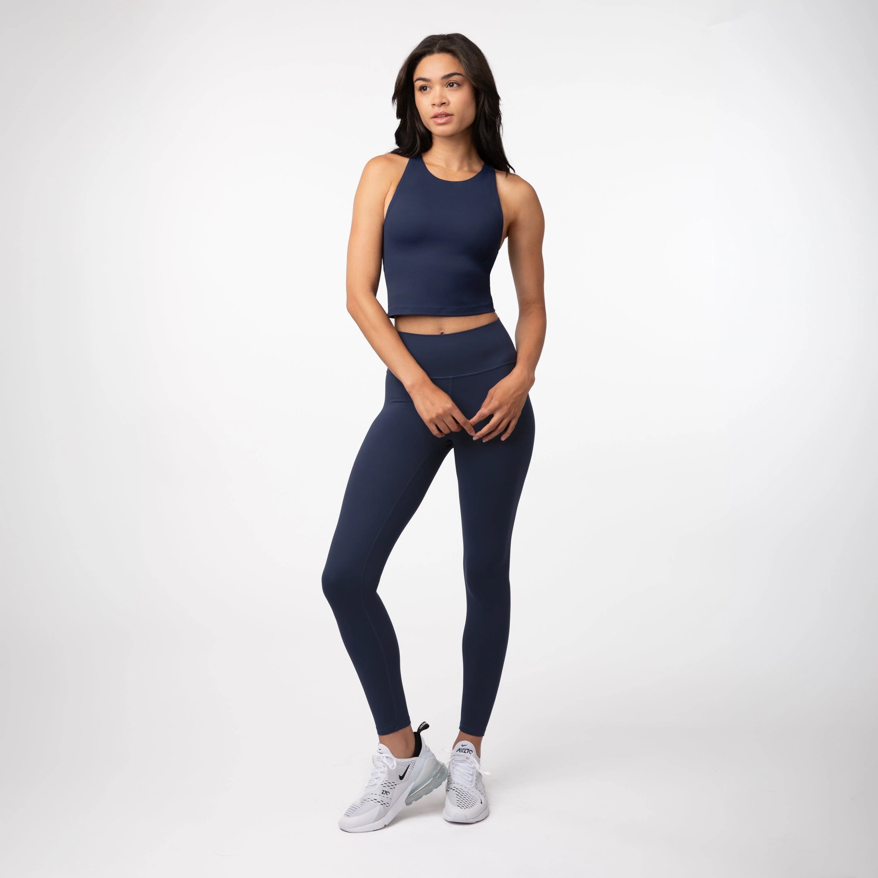 Vista Crop Tank | Solid - Fleet Navy - Image 5