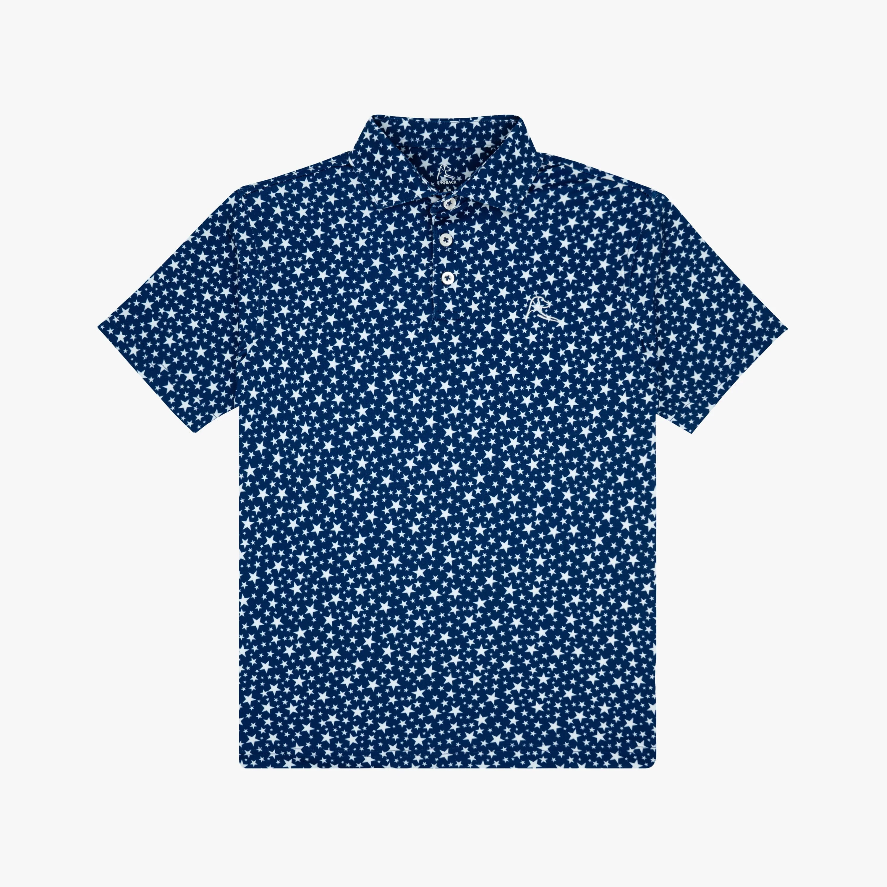 The Youth Stars | Performance Polo | The Stars - Patriot Blue/White - USA